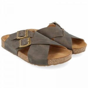 Men Haflinger Amiga Sandals Khaki | RTC360219