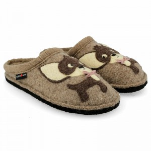 Men Haflinger Chihuahua Slippers Brown | DKP975816