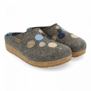 Men Haflinger Faible Clogs Grey | GVS348196