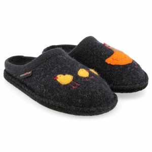 Men Haflinger Gallina Slippers Blue | WDS712695