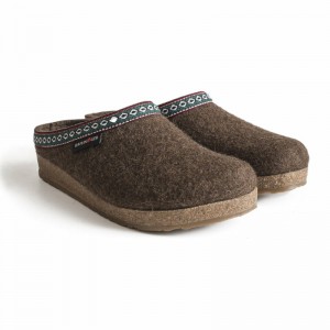 Men Haflinger Gz Clogs Chocolate | NLO219840