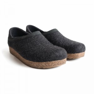 Men Haflinger Gzh Clogs Grey | BNG827591