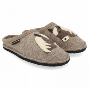 Men Haflinger Poni Slippers Brown | NRY478913