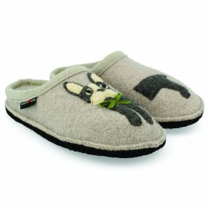 Men Haflinger Puppy Slippers Light Grey | POQ218749