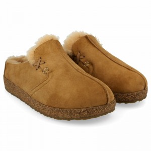 Men Haflinger Saskatchewan Clogs Brown | DTQ189247