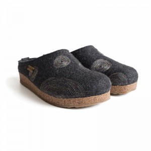 Men Haflinger Spirit Slippers Grey | NGI809154