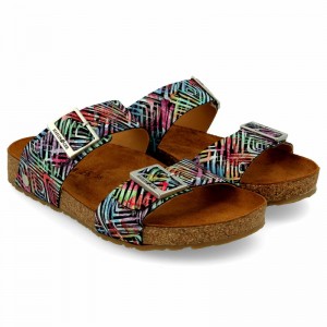 Women Haflinger Andrea Sandals Pink Multicolor | FMJ492806