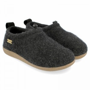 Women Haflinger Guido Slippers Grey | SNV798561