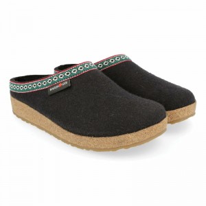 Women Haflinger Gz Clogs Black | UIL758640