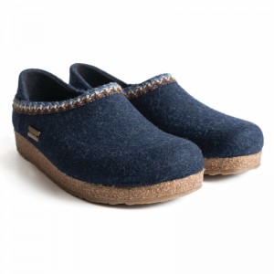 Women Haflinger Gzh Zigzag Clogs Grey | FZQ934715