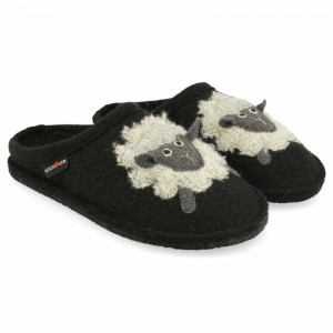 Women Haflinger Lamby Slippers Grey | ONX975642