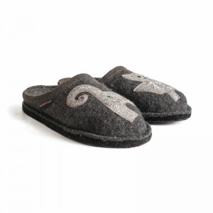 Women Haflinger Lizzy Slippers Grey | SFB093145