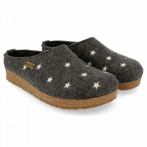 Women Haflinger Stelline Clogs Grey | XJR374698