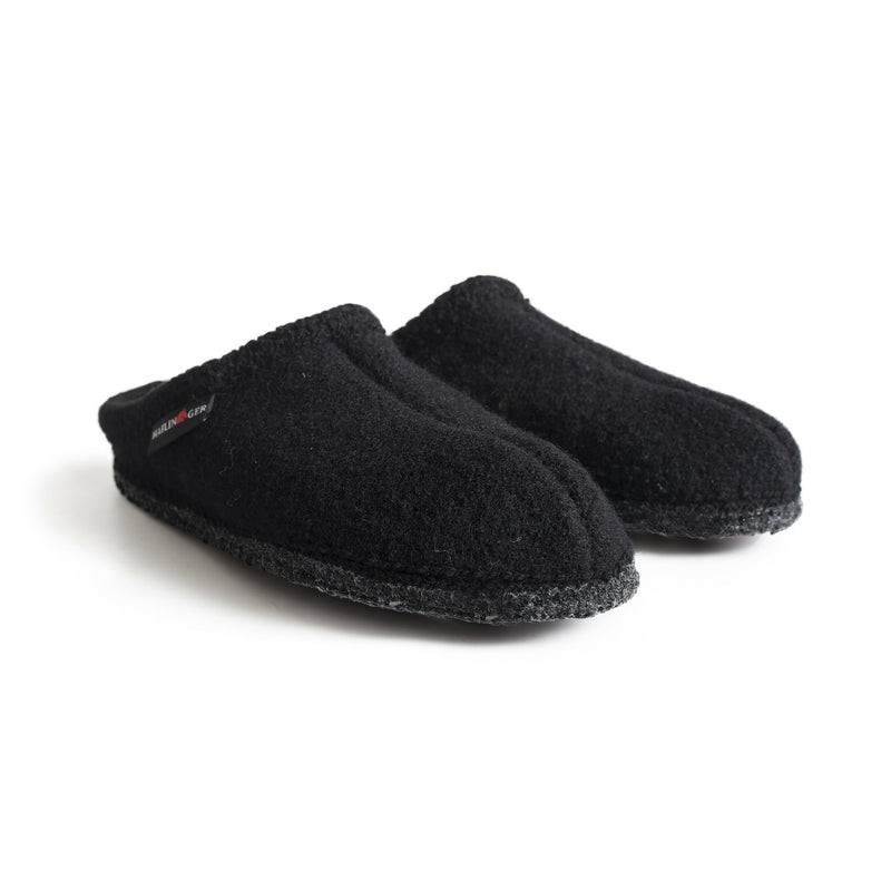 Men Haflinger As Slippers Black | FKM560713