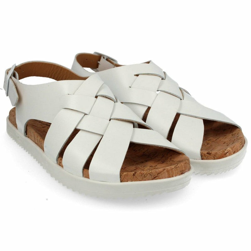 Men Haflinger Elba Sandals White | JCS847521