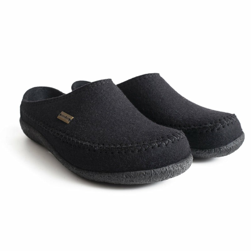 Men Haflinger Fletcher Slippers Black | AQI123408