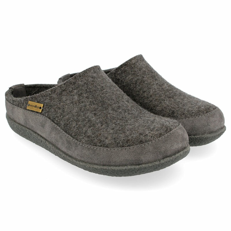 Men Haflinger Skane Slippers Grey | SOM579401