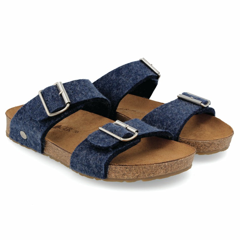 Women Haflinger Anabel Clogs Blue | TDG520168