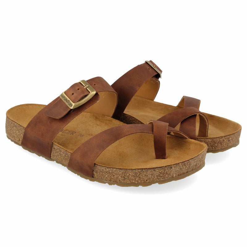 Women Haflinger Juno Sandals Brown | BGA356194