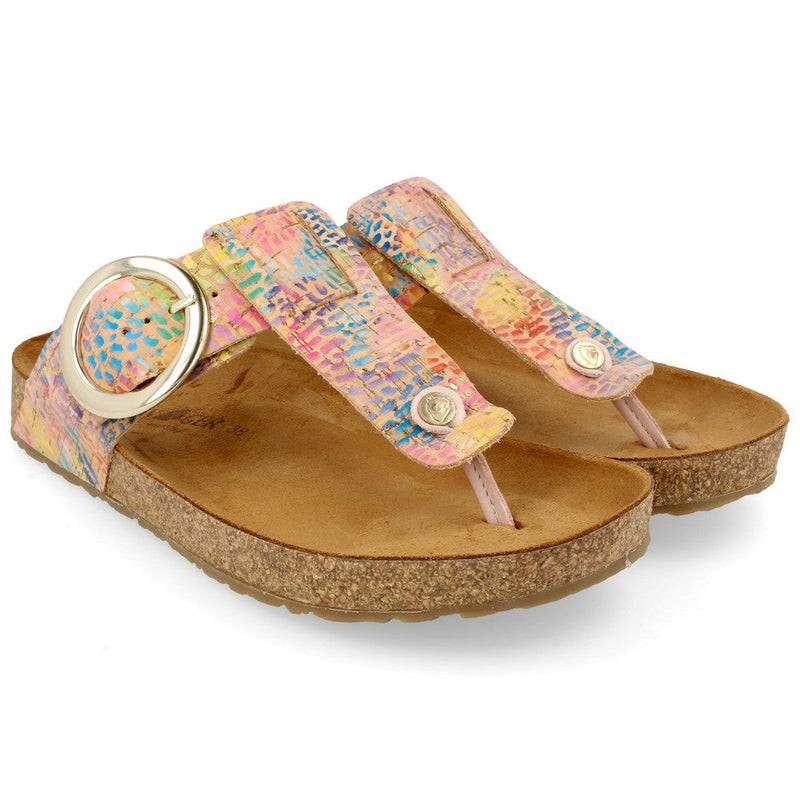 Women Haflinger Round Buckle Corinna Sandals Multicolor | ITW450632